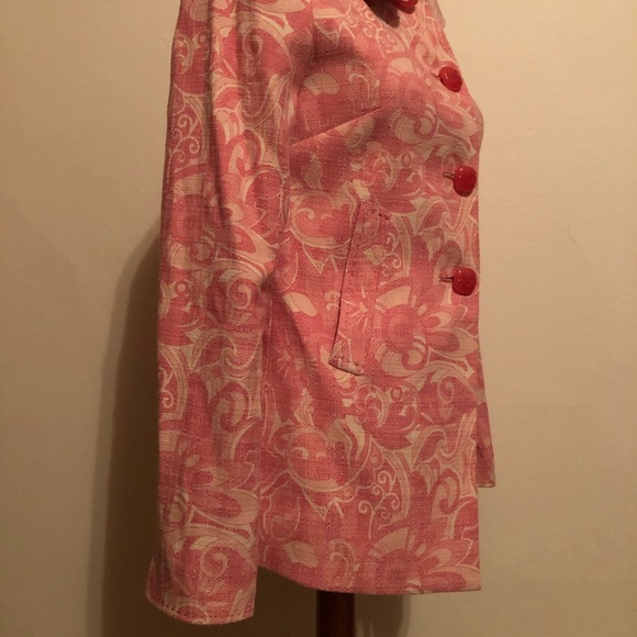 Elie Tahari Pink Printed Statement Jacket - Picture 8 of 15